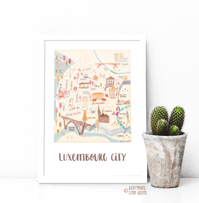 Luxembourg City Map- Lynn Cosyn